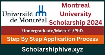 Montreal University Scholarship 2024